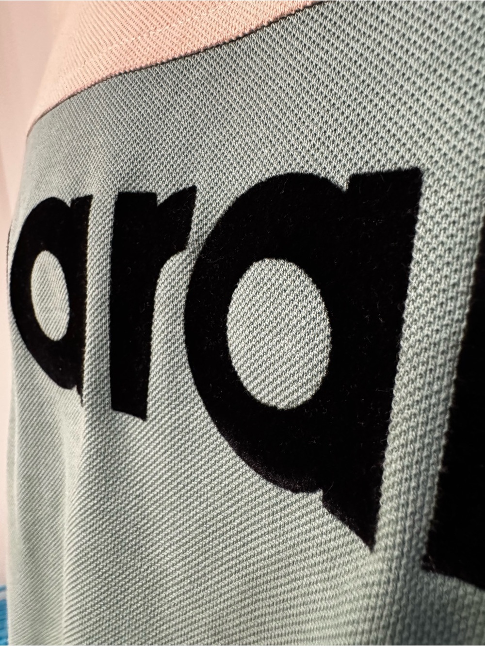 Isabel Marant Beige, Sage & Navy Logo Colorblock Crewneck - Picture 8 of 8
